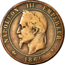 Coin, France, Napoleon III, Napoléon III, 10 Centimes, 1861, Strasbourg