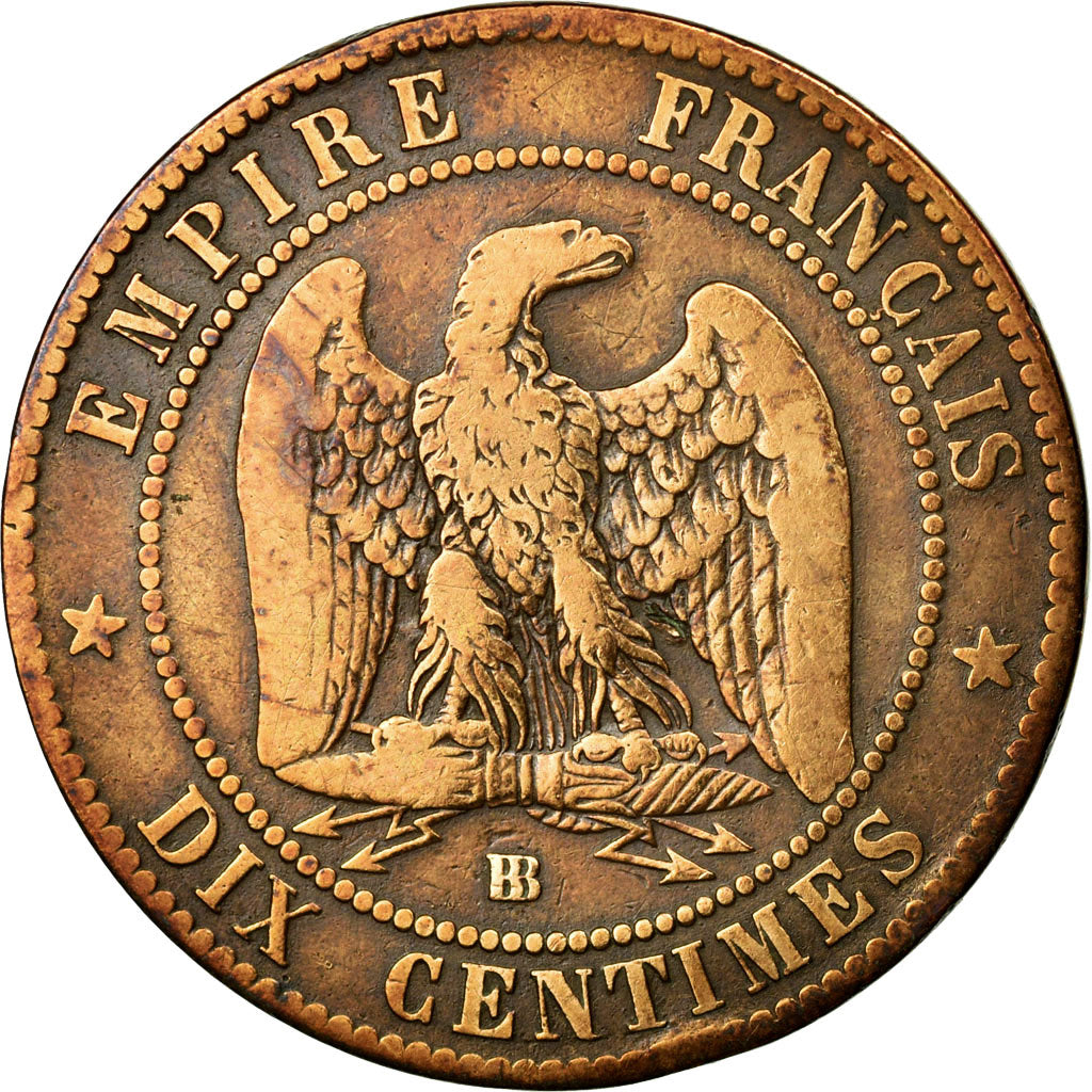 Coin, France, Napoleon III, Napoléon III, 10 Centimes, 1861, Strasbourg