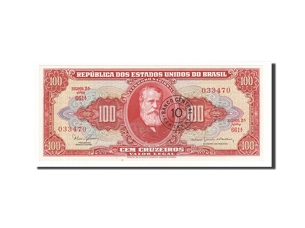Banknote, Brazil, 10 Centavos on 100 Cruzeiros, 1966, UNC(65-70)