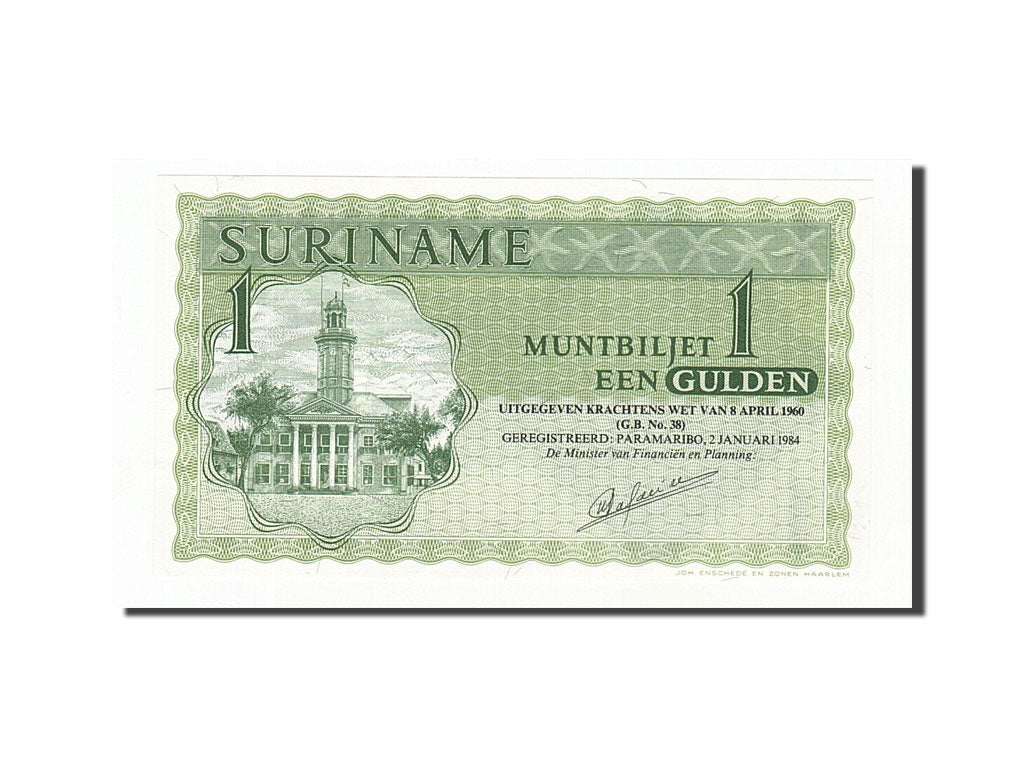 Suriname, 1 Gulden, 1984, KM #116g, 1984-01-02, UNC(65-70), 0026388981