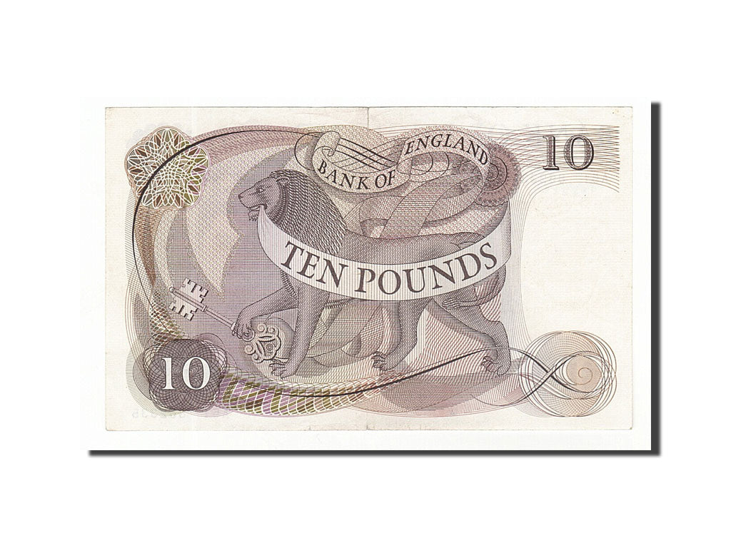 Great Britain, 10 Pounds, 1966, KM #376a, AU(50-53), A51 862335