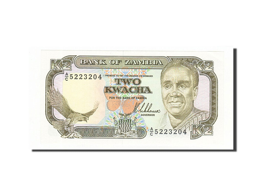 Zambia, 2 Kwacha, 1989, KM #29a, UNC(63), A/C5223204