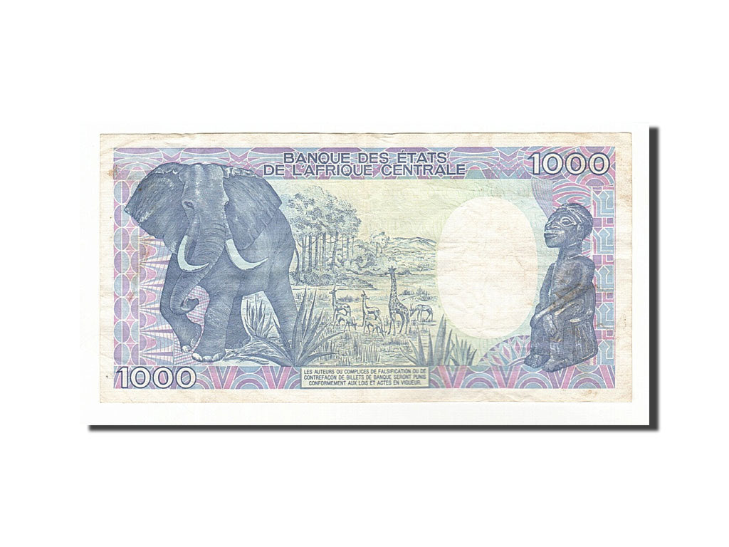 Cameroun, 1000 Francs, 1990, KM #26b, 1990-01-01, EF(40-45), S.08