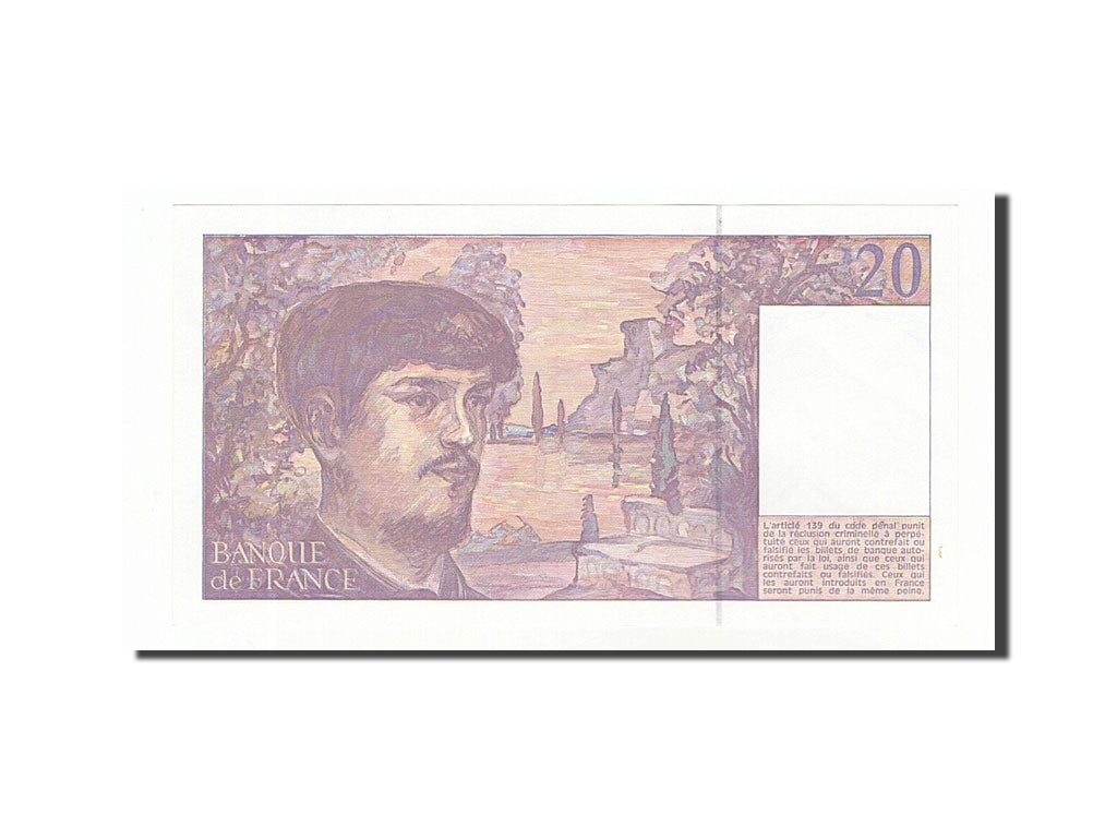 Banknote, France, 20 Francs, 20 F 1980-1997 ''Debussy'', 1992, UNC(65-70)