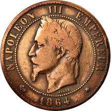 Coin, France, Napoleon III, Napoléon III, 10 Centimes, 1864, Paris, VF(20-25)