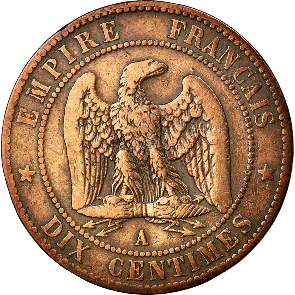Coin, France, Napoleon III, Napoléon III, 10 Centimes, 1864, Paris, VF(20-25)