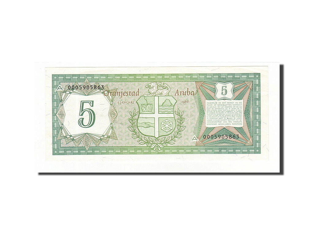 Aruba, 5 Florin, KM #1, 1986-01-01, 0005905863