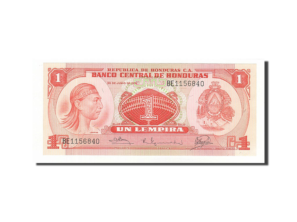 Honduras, 1 Lempira, 1978, KM #62, 1978-06-30, UNC(65-70), BE1156840
