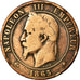 Moneda, Francia, Napoleon III, Napoléon III, 10 Centimes, 1865, Paris, BC