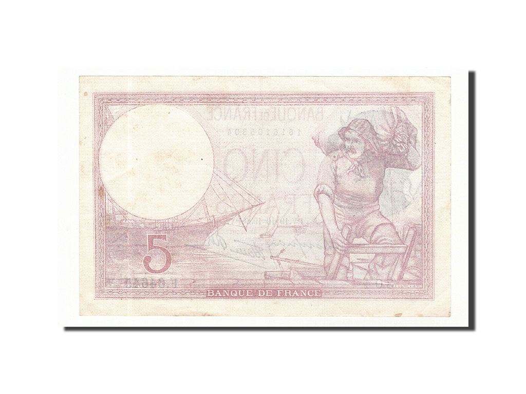 France, 5 Francs, 5 F 1917-1940 ''Violet'', 1939, KM #83, 1939-10-19,...