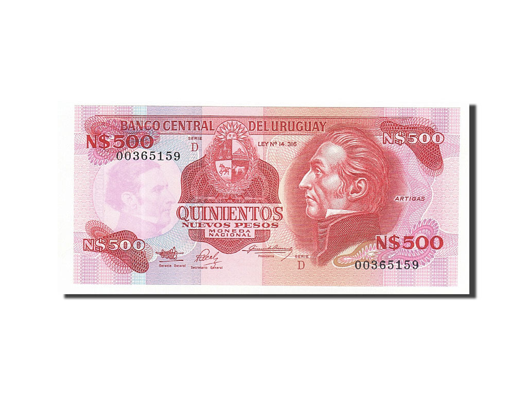 Banknote, Uruguay, 500 Nuevos Pesos, 1991, UNC(65-70)