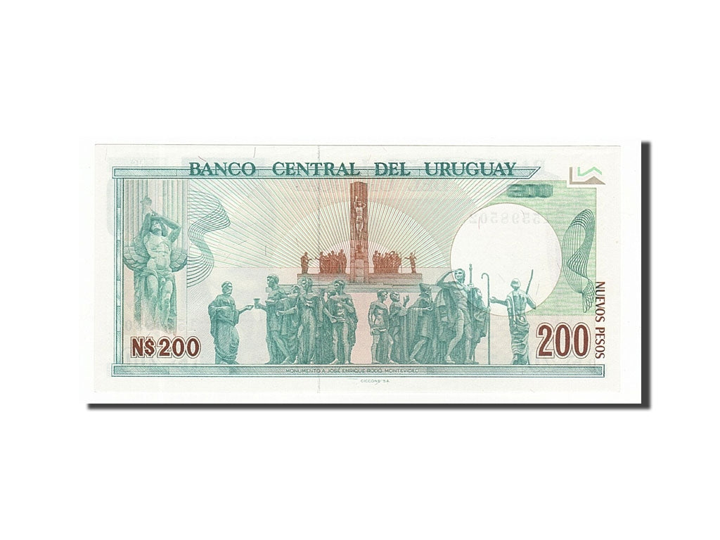 Banknote, Uruguay, 200 Nuevos Pesos, 1986, UNC(63)