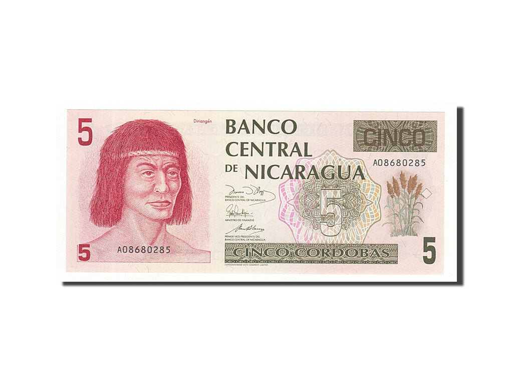 Nicaragua 5 Cordobas 1991 KM:174  UNC(65-70) AO8680285