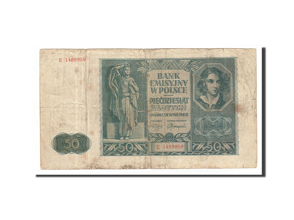 Poland 50 Zlotych 1941 KM:102 1941-08-01 VF(20-25) E1489959