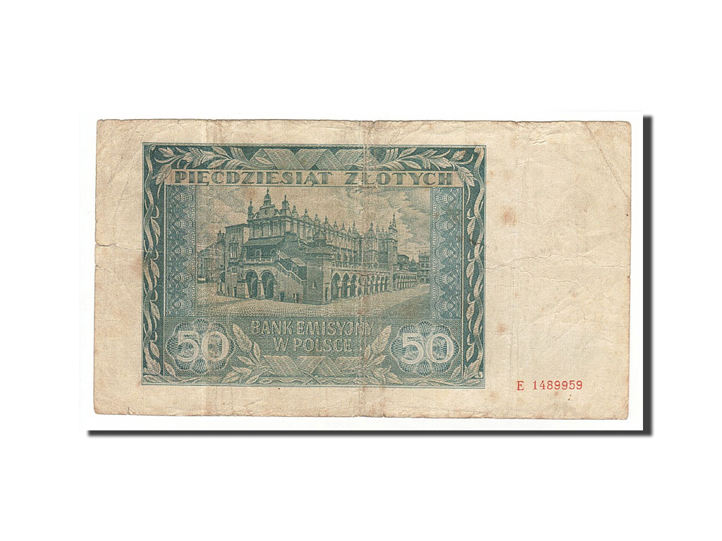 Poland 50 Zlotych 1941 KM:102 1941-08-01 VF(20-25) E1489959