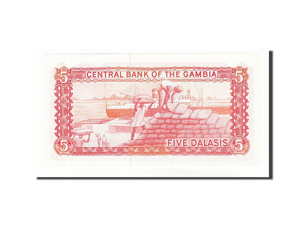 Banknote, Gambia, 5 Dalasis, Undated (1987-90), Undated, KM:9a, UNC(63)