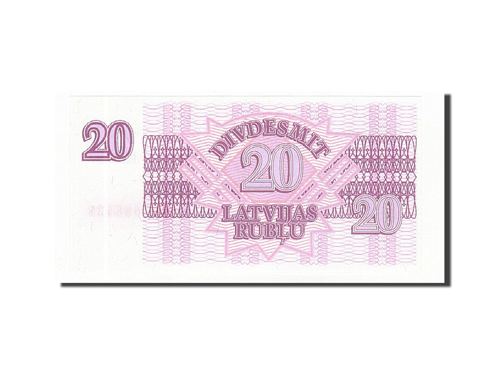 Lettonia, 20 Rublu, 1992, KM:39, Undated, FDS