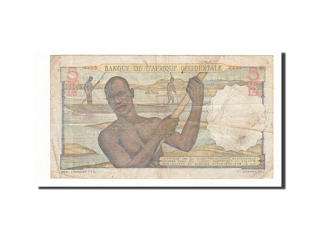 French West Africa 5 Francs 1948 KM:36 1948-03-09 VF(20-25) Q.60