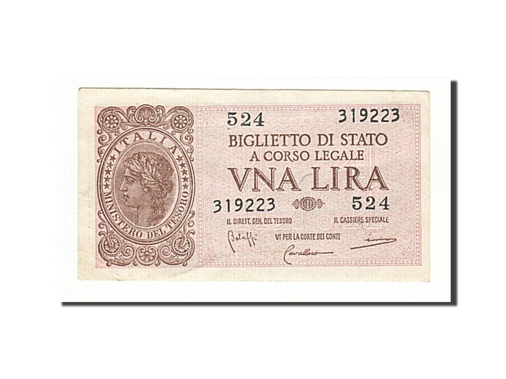 Italy 1 Lira 1944 KM:29b 1944-11-23 UNC(60-62) 524 319223