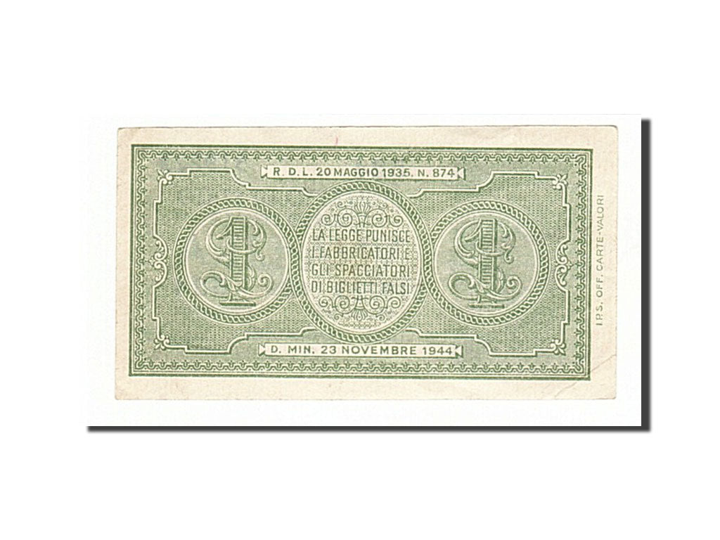 Italy 1 Lira 1944 KM:29b 1944-11-23 UNC(60-62) 524 319223
