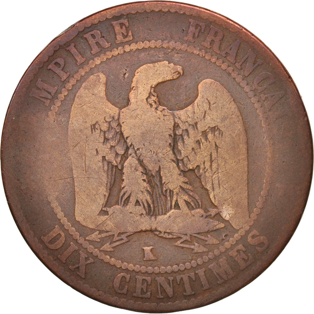 Monnaie, France, Napoleon III, Napoléon III, 10 Centimes, 1853, Bordeaux, B