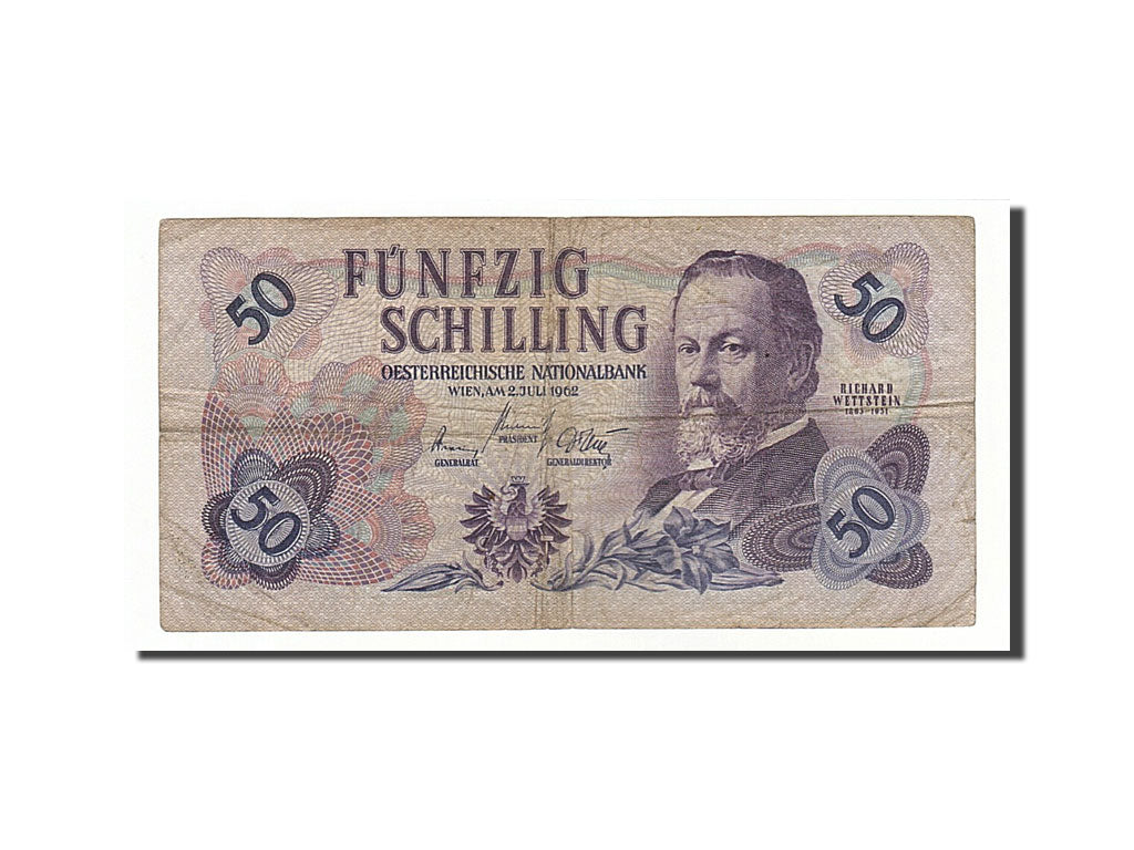 Austria 50 Schilling 1962 KM:137a 1962-07-02 VF(20-25) CB863601