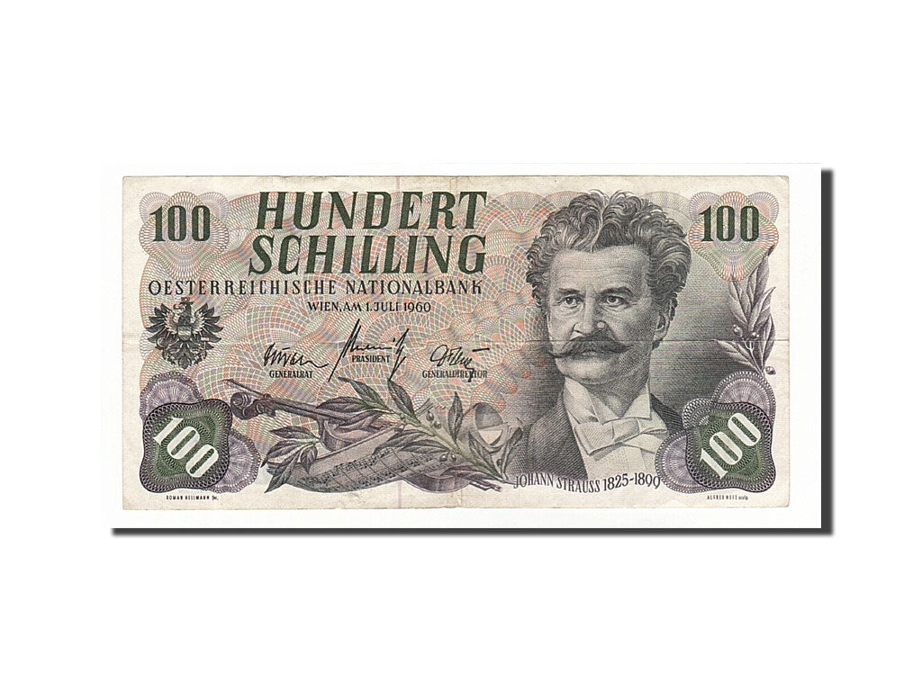 Austria 100 Schilling 1960 KM:138a 1960-07-01 VF(20-25) J899233A