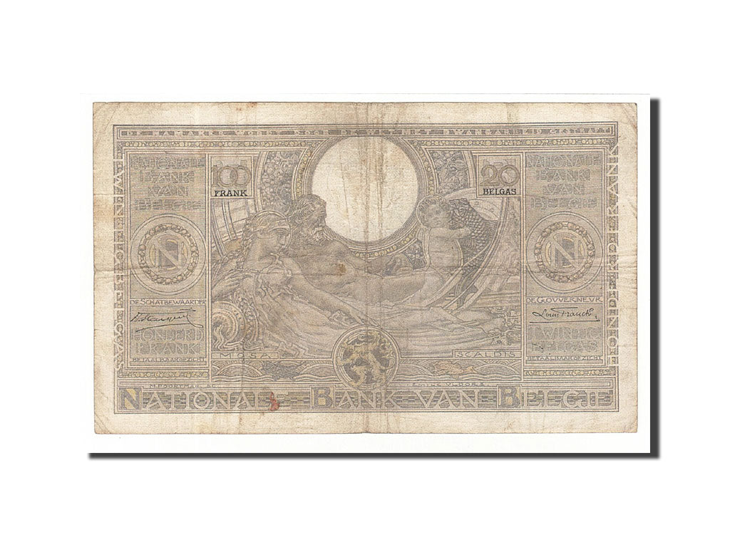 Banknote, Belgium, 100 Francs-20 Belgas, 1935, 1935-11-28, KM:107, VF(20-25)