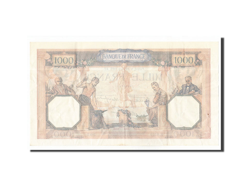 Banknote, France, 1000 Francs, 1939, 1939-03-30, AU(50-53), Fayette:38.35