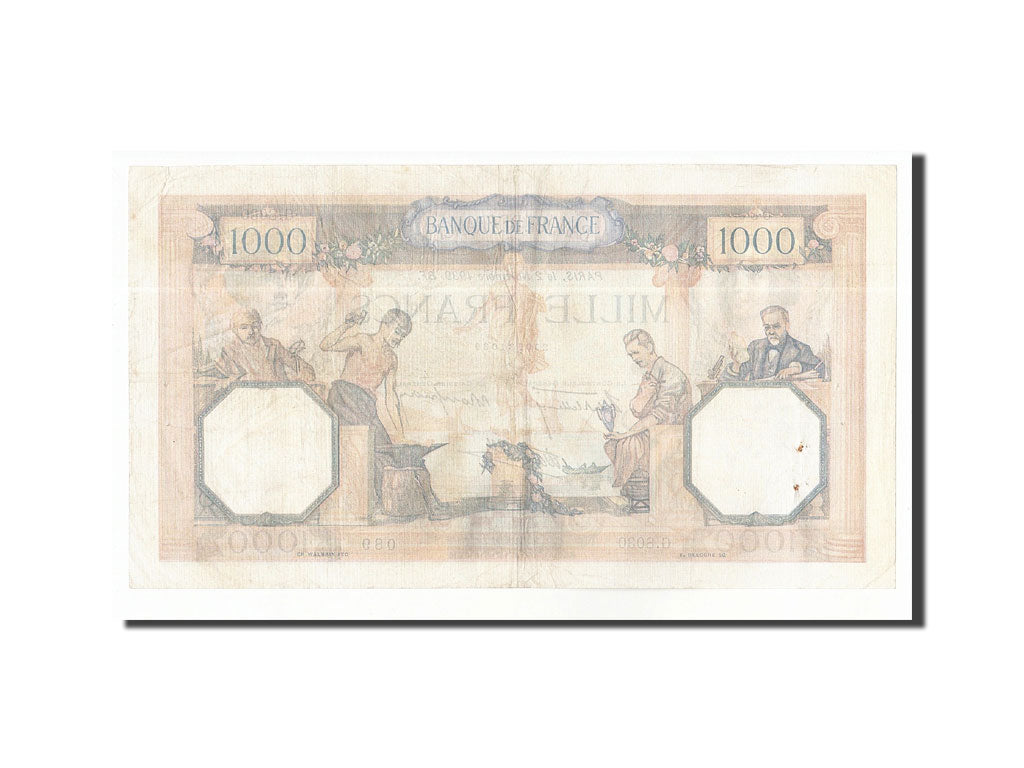 Banconote, Francia, 1000 Francs, 1939, 1939-11-02, BB, Fayette:38.38, KM:90c