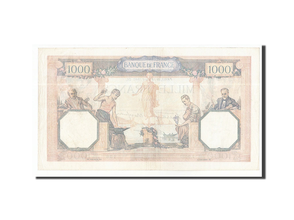 Banknote, France, 1000 Francs, 1940, 1940-04-18, AU(50-53), Fayette:38.46