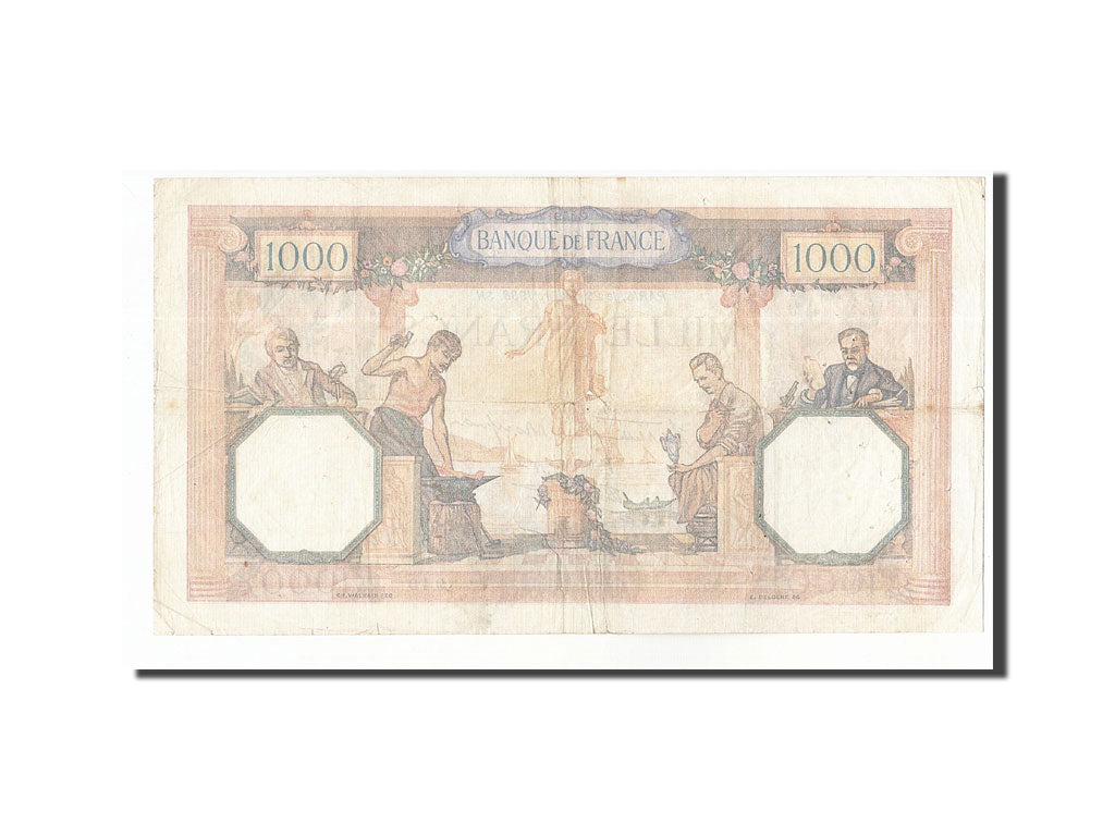 FRANCE, 1000 Francs, 1938, KM:90c, 1938-10-20, VF(20-25), L.4537, Fayette:38.30