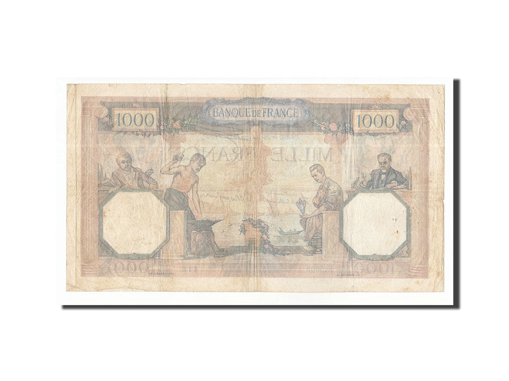 FRANCE, 1000 Francs, 1939, KM:90c, 1939-01-26, VF(20-25), K.5639, Fayette:38.33