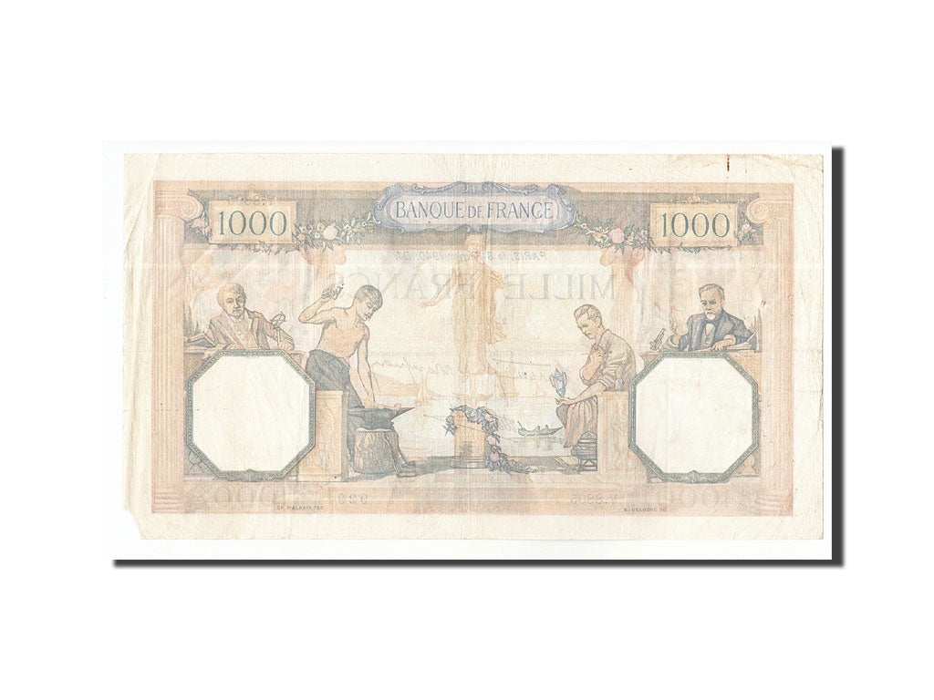 Francia, 1000 Francs, 1940, KM:90c, 1940-02-08, MB, Fayette:38.42