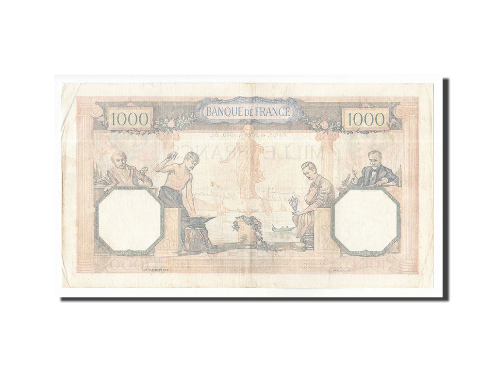 Banknote, France, 1000 Francs, 1940, 1940-06-20, AU(50-53), Fayette:38.49