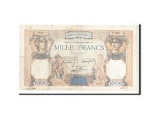 FRANCE, 1000 Francs, 1939, KM:90c, 1939-09-21, VF(30-35), S.7701, Fayette:38.37