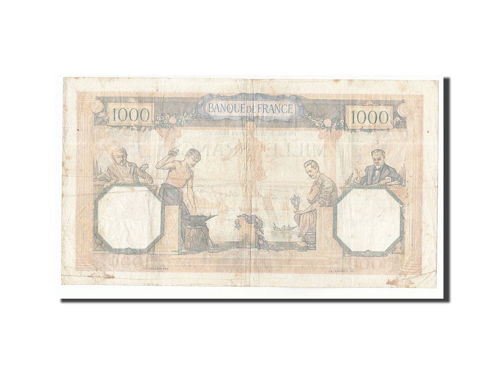FRANCE, 1000 Francs, 1939, KM:90c, 1939-09-21, VF(30-35), S.7701, Fayette:38.37