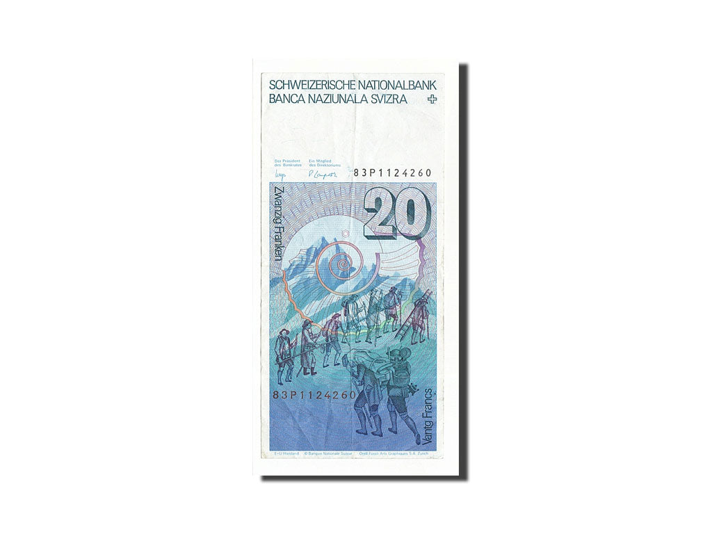 Switzerland, 20 Franken, 1983, KM:55e, Undated, EF(40-45)