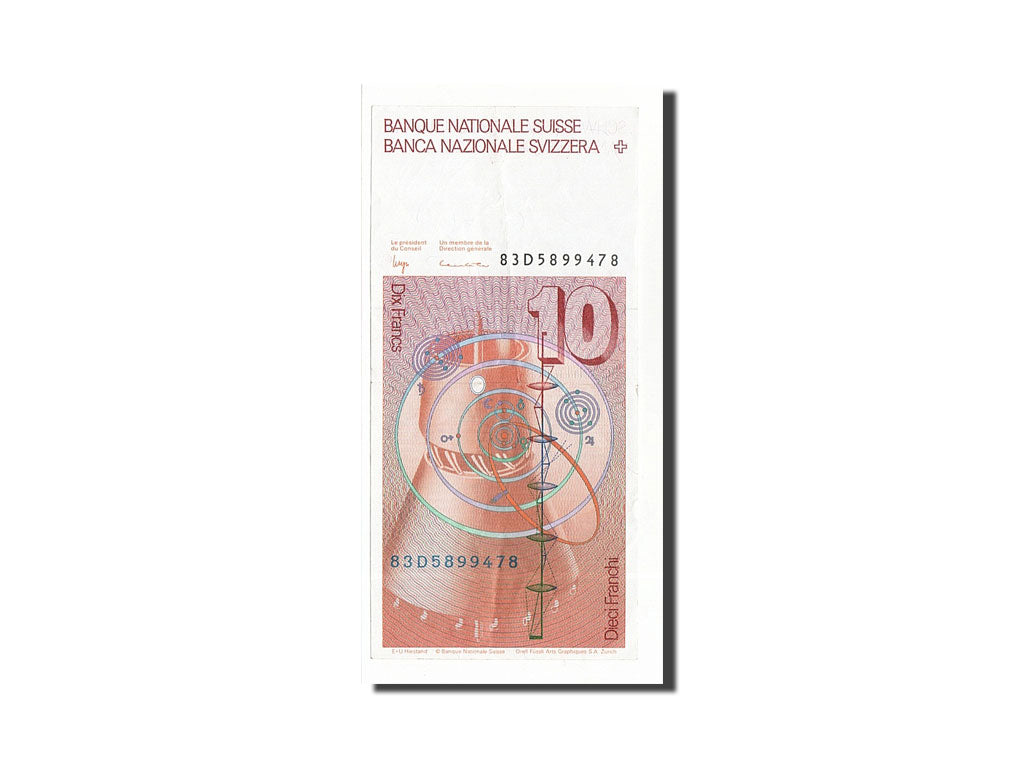Switzerland, 10 Franken, 1983, KM:53e, Undated, AU(50-53)