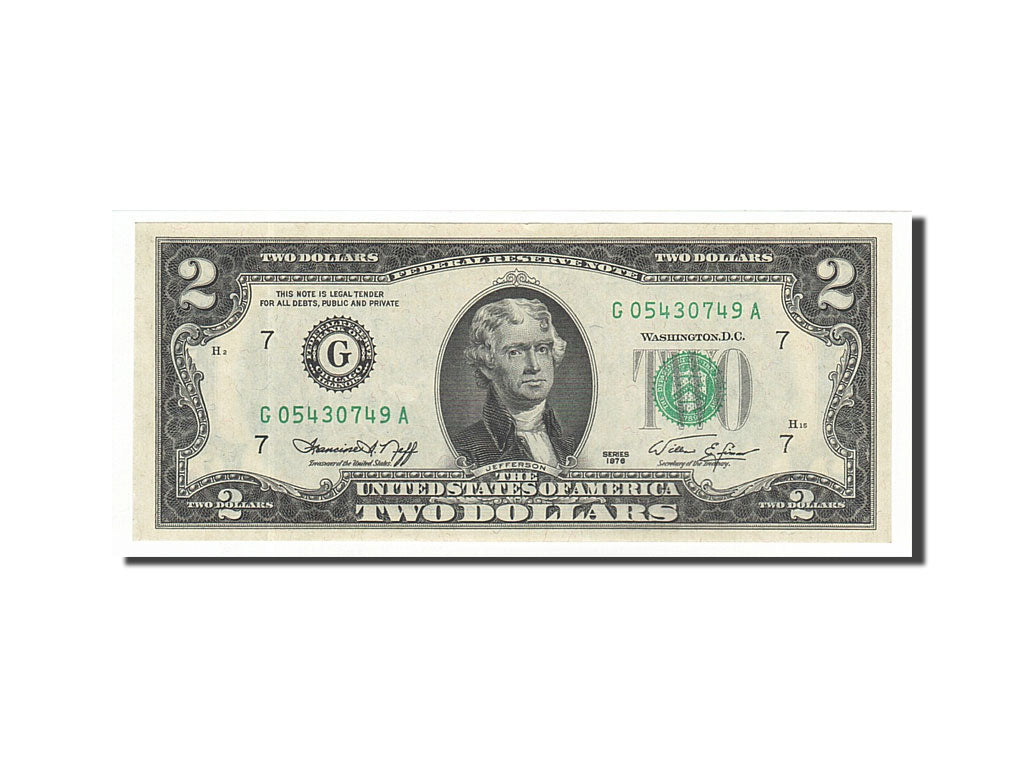 Stati Uniti, Two Dollars, 1976, KM:1633, Undated, SPL