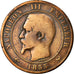 Moneda, Francia, Napoleon III, Napoléon III, 10 Centimes, 1855, Lille, BC