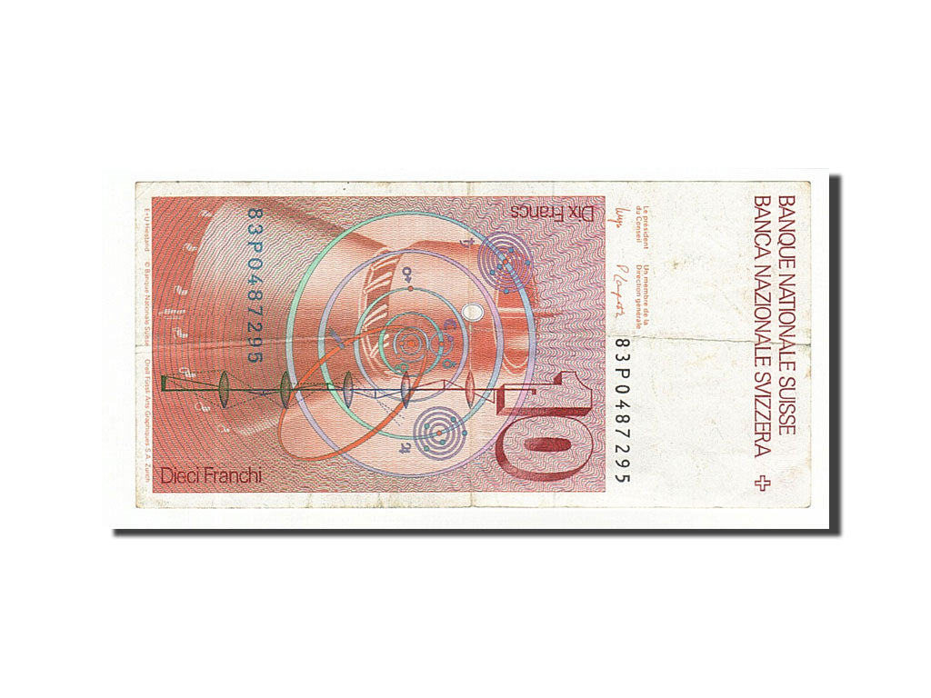 Switzerland, 10 Franken, 1983, Undated, KM:53e, EF(40-45)