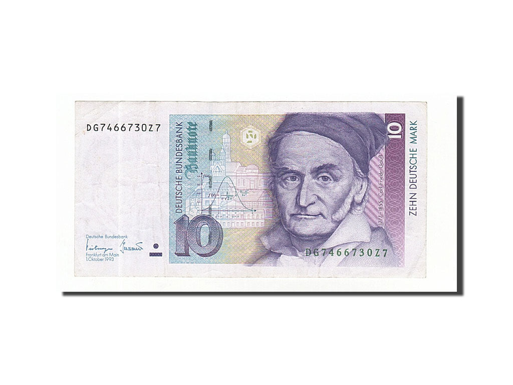 GERMANY - FEDERAL REPUBLIC, 10 Deutsche Mark, 1993, KM:38c, 1993-10-01, EF(40...