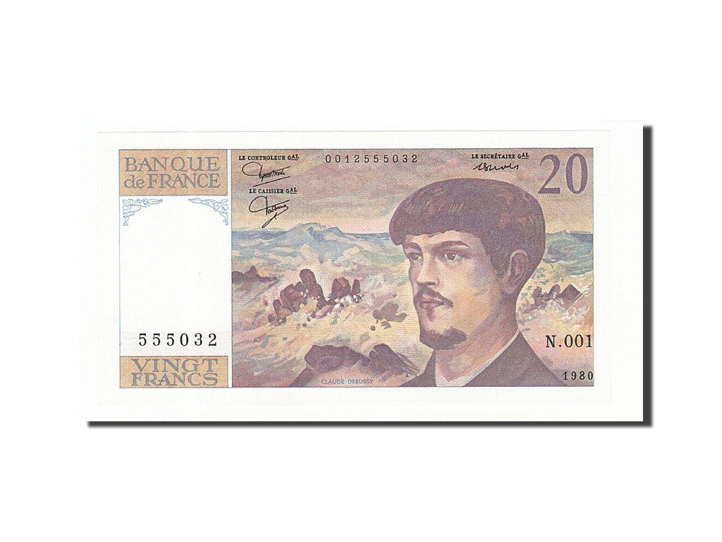 France, 20 Francs, 1980, KM:151a, Undated, UNC(60-62)