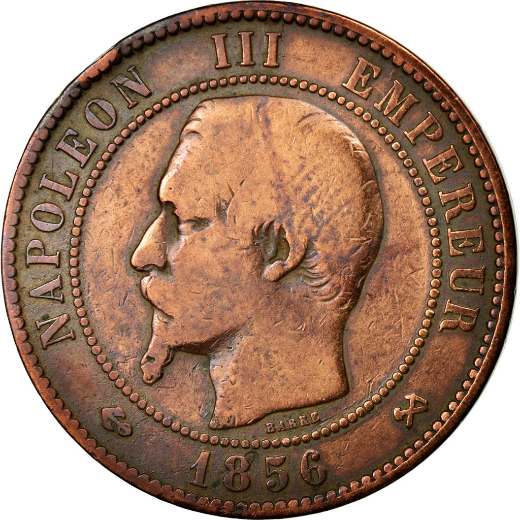 Coin, France, Napoleon III, Napoléon III, 10 Centimes, 1856, Rouen, F(12-15)