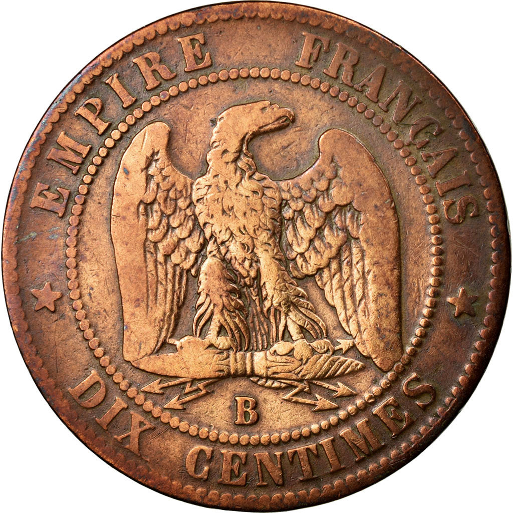 Coin, France, Napoleon III, Napoléon III, 10 Centimes, 1856, Rouen, F(12-15)