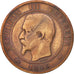 France, Napoleon III, 10 Centimes, 1856, Strasbourg, F(12-15), KM 771.3