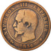France, Napoleon III, 10 Centimes, 1856,Marseille, B+,Bronze,KM 771.6,Gadoury248