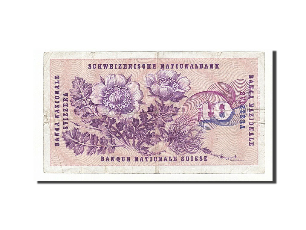 Switzerland, 10 Franken, 1973, KM:45s, 1973-03-07, VF(20-25)