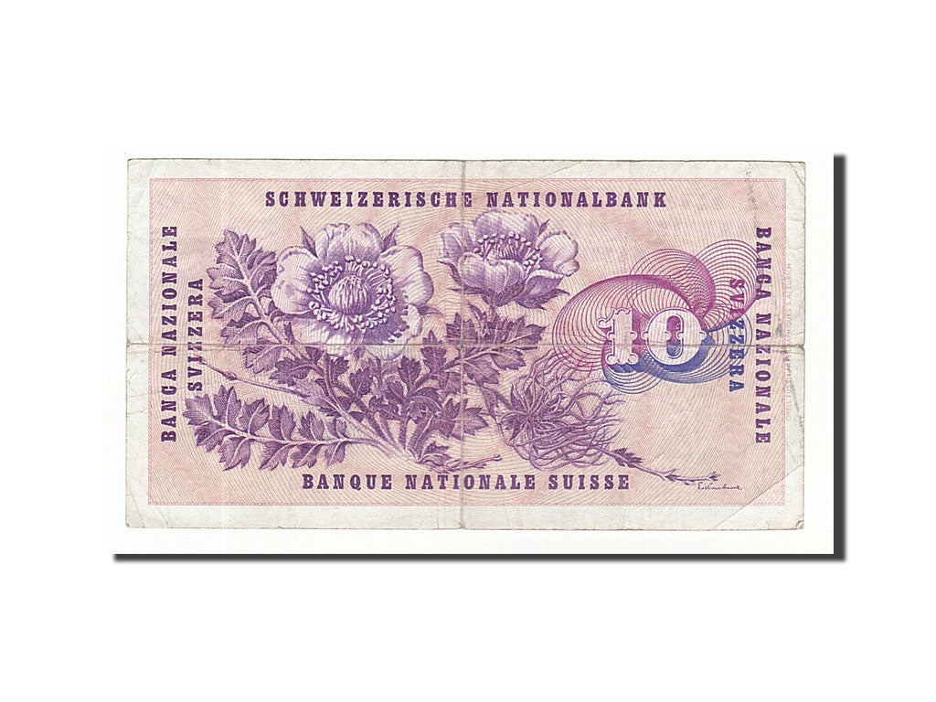 Switzerland, 10 Franken, 1973, KM:45s, 1973-03-07, VF(20-25)